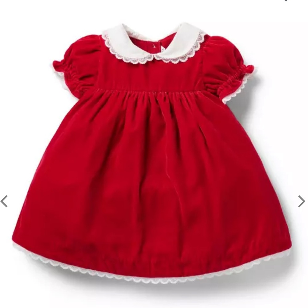 Velvet Collared Baby Dress Janie&Jack 6-12 month